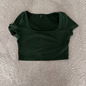 Shein Dark Green Women's Crop Top